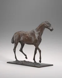 Cheval marchant, cire originale probablement début des années 1870, moulé vers 1920-1921