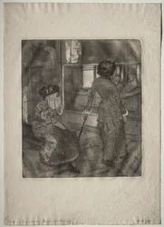 Mary Cassatt au Louvre : La galerie étrusque, 1879-1880
