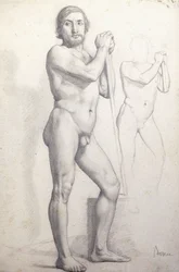 Homme nu debout, vers 1856