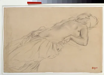 Femme nue allongée sur le dos Étude pour « Scène de guerre au Moyen Âge »