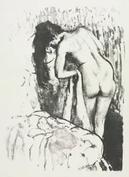 Femme nue debout, se séchant, 1891-1892