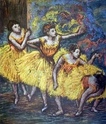 Quatre danseuses par Edgar Degas