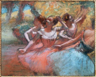 Quatre danseuses (pastel on paper)