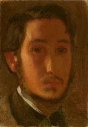 Autoportrait avec col blanc, vers 1857