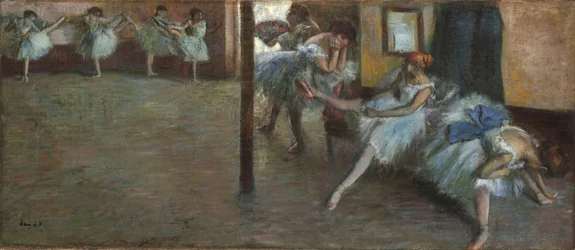 La répétition du ballet, vers 1891