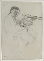 Le violoniste, étude pour "La répétition"