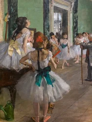 Le cours de danse (détail). Commence en 1873, se termine en 1875-1876.