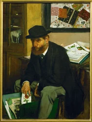 Le collecteur de timbres (huile sur toile)