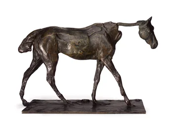 Cheval de pur sang marchant au pas