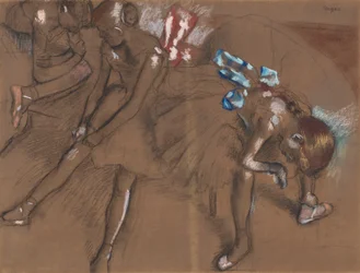 Trois danseuses se reposant, vers 1880