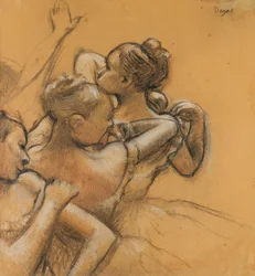 Trois danseuses, vers 1895-99 (pastel et fusain sur papier)