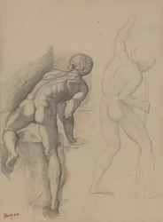 Deux hommes nus, 1856-57