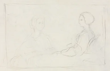 Deux femmes assises (verso)