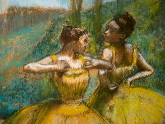 Deux danseuses en jaune (détail)