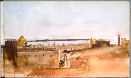 Vue de Naples Aquarelle (aquarelle)