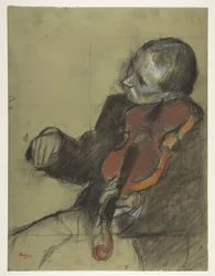 Violoniste, étude pour « La Leçon de danse »