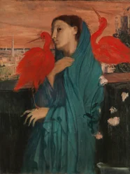 Jeune femme avec ibis