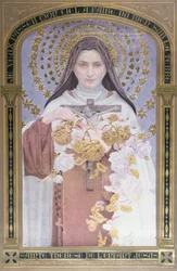 Sainte Thérèse de Lisieux (1873-97) 1928 (aquarelle sur papier)