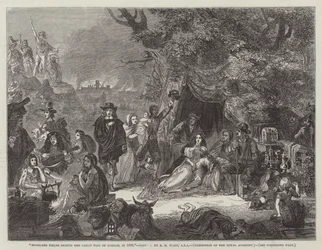 Champs de Highgate pendant le Grand Incendie de Londres, en 1666