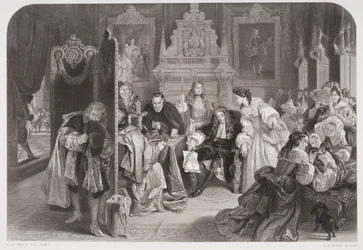 Jacques II (1633-1701) recevant des nouvelles du débarquement du Prince d