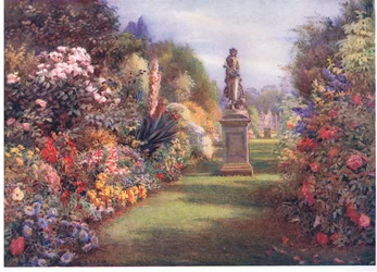 Promenade en herbe à Hampton Court, des Jardins d