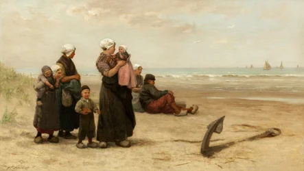 En attendant le retour des navires sur la plage de Katwijk