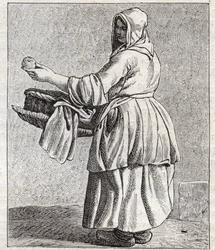 La marchande de pommes cuites (gravure)