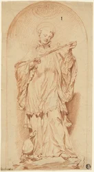 Saint François tenant un crucifix