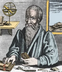 Portrait de Guillaume Postel (1510-81), orientaliste, philologue et théosophe de confession catholique française. Gravure d