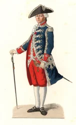 Charles Gravier, Comte de Vergennes (1719-1787), en uniforme de capitaine des gardes de la porte du roi, France