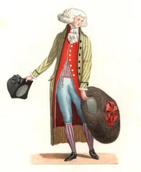Jeune homme français à la mode du XVIIIe siècle