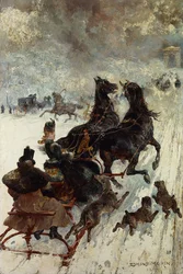 La Course en Luge, 1877