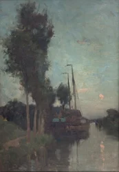 Soirée en Hollande (huile sur toile)