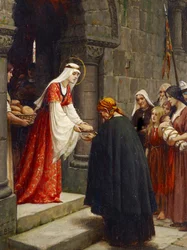 La charité de sainte Élisabeth de Hongrie, vers 1895 (huile sur panneau)