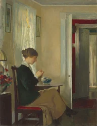 Joséphine tricotant, 1916