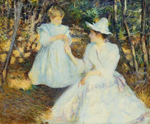 Mère et Enfant dans les Bois de Pins
