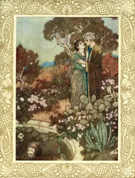 Toi, dans ta petite heure de grâce, Enlace le cyprès ondulant dans tes bras, Avant que la Mère ne te replie dans ses bras, et te dissolve dans une dernière étreinte, illustration du 
