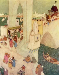 Dans la ville de Bagdad, illustration de 