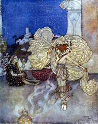 Princesse Salomé, princesse juive. Illustration par Edmund (Edmond) Dulac (1882-1953)