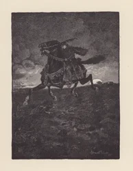 Illustration pour The Eve of St Agnes de John Keats (lithographie)