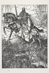 Sir Launcelot et la reine Guenièvre, illustration de 