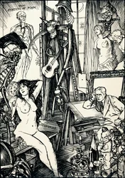 Le caricaturiste - Étape VI, vers 1920
