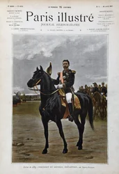 Portrait équestre du général Georges Boulanger (1837-1891), homme politique « d