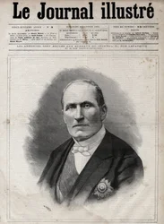 Portrait de Georges Eugène Haussmann dit Baron Haussmann (1809-1891) préfet de la Seine sous le Second Empire - Gravure de Navellier dans « Le journal illustré » de 1891