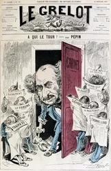 (Caricature sur la censure de la presse) - par Pépin, dans « Le Grelot » du 18/02/1877