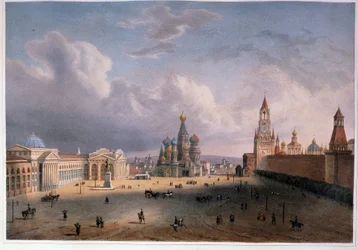 Vue de la Place Rouge à Moscou