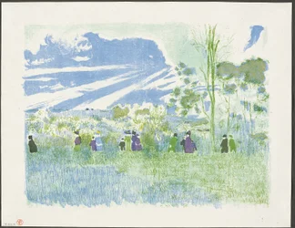 Across the Fields, troisième planche de Landscapes and Interiors (Paysages et intérieurs)