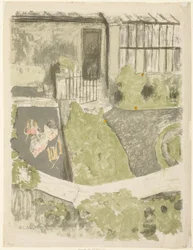 Le jardin devant le studio