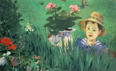 Garçon dans les fleurs Jacques Hoschedé, 1876