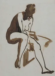 Manet - Baigneur assis, vers 1858 - 1860